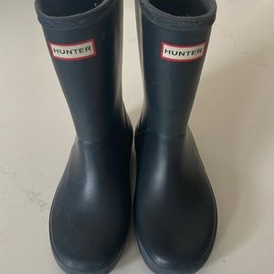 Navy blue kids hunter boots